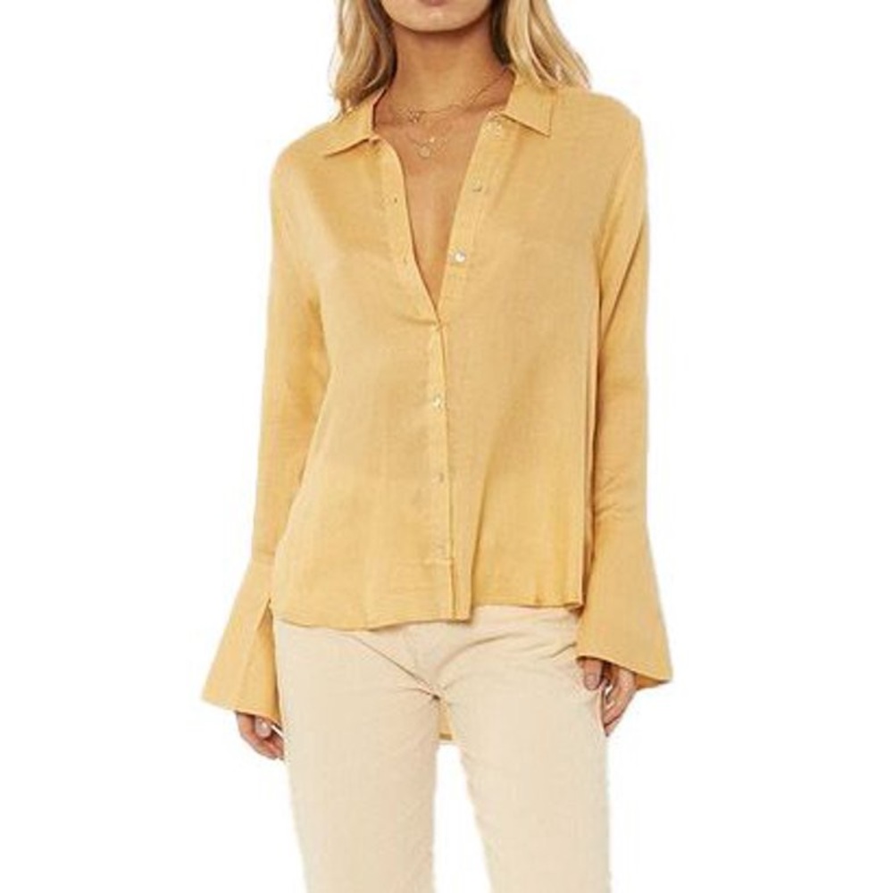 Amuse Button Down Long Sleeve Blouse
